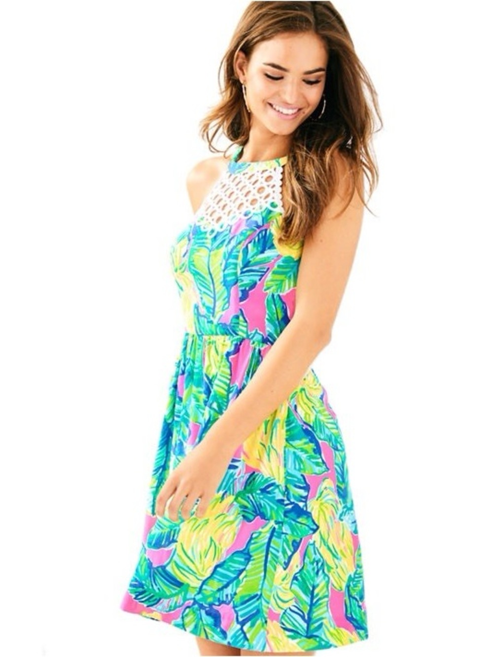 Lilly Pulitzer Kinley Dress Pink Sunset Local Flavor Size 2